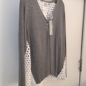 NWT knit & lace Cardigan